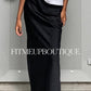 Black silk skirt