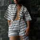 Stripped Kimono Set