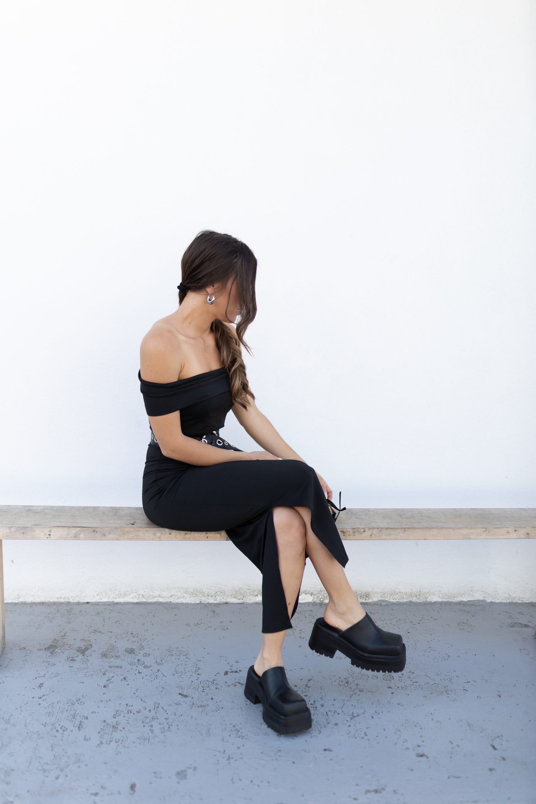 Chryseis Dress Μαυρο pencil φορεμα - fitmeup.gr Στενή εφαρμογή- πλαϊνό κόψιμο