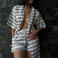 Stripped Kimono Set